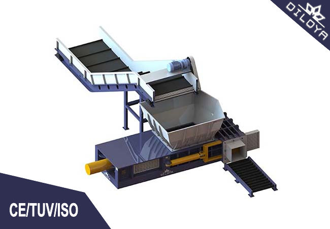 CMSS Two Ram Hopper Feed Baler With Conveyor